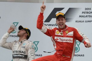 Vettel Malaysian Grand Prix celebration