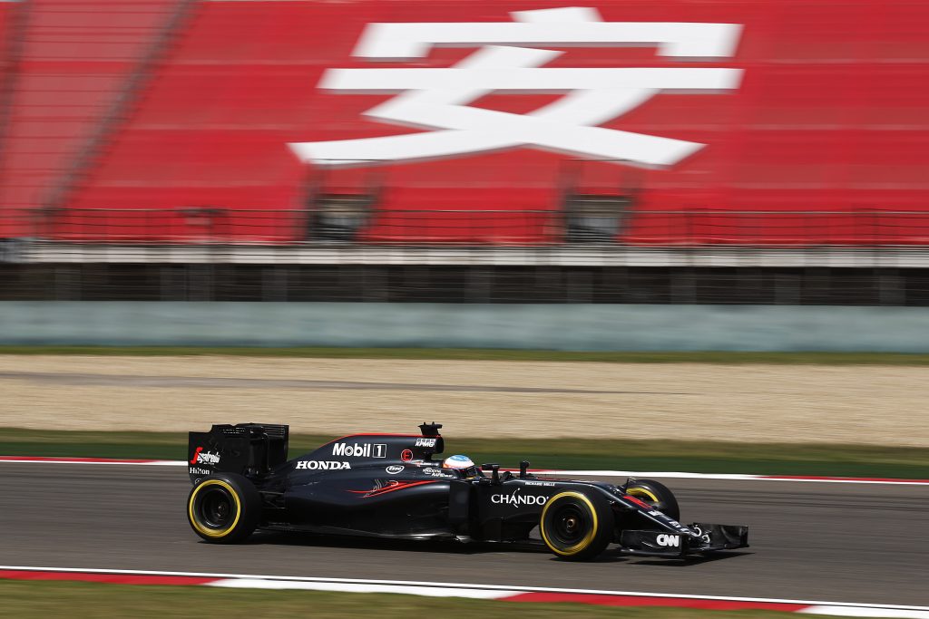 Fernando Alonso on Track before the Chinese Grand Prix