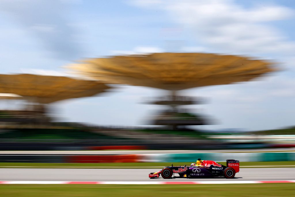 Daniel Ricciardo of RedBull at the Sepang Circuit for the Malaysian GP