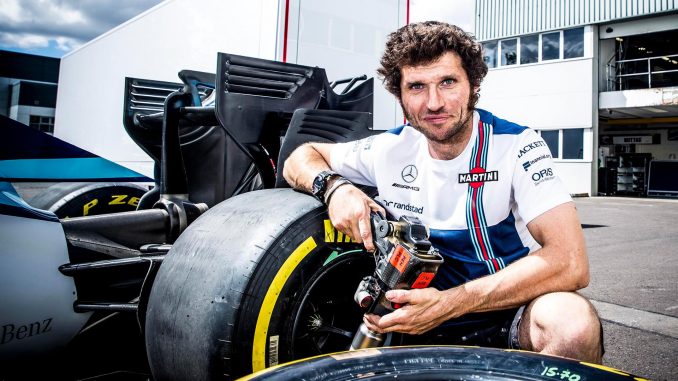 Guy Martin with Williams at the 2017 Belgian Grand Prix