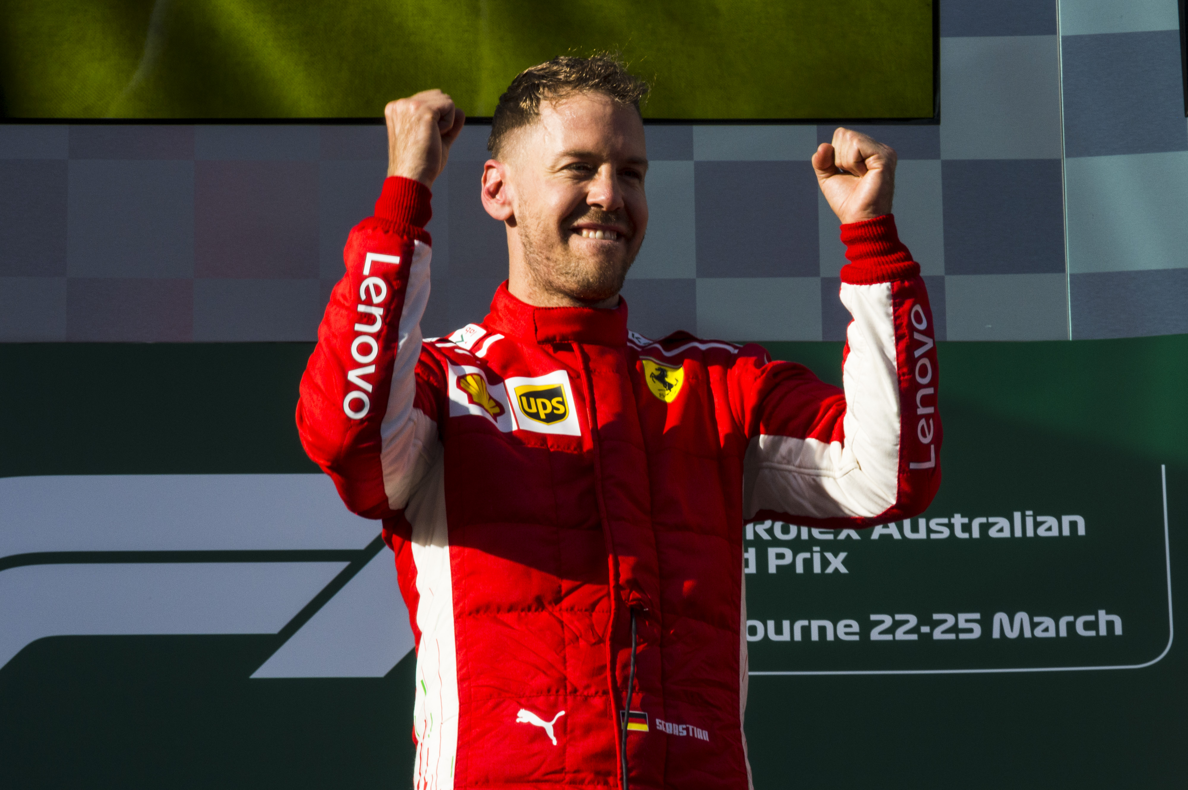 Sebastian Vettel Australia podium