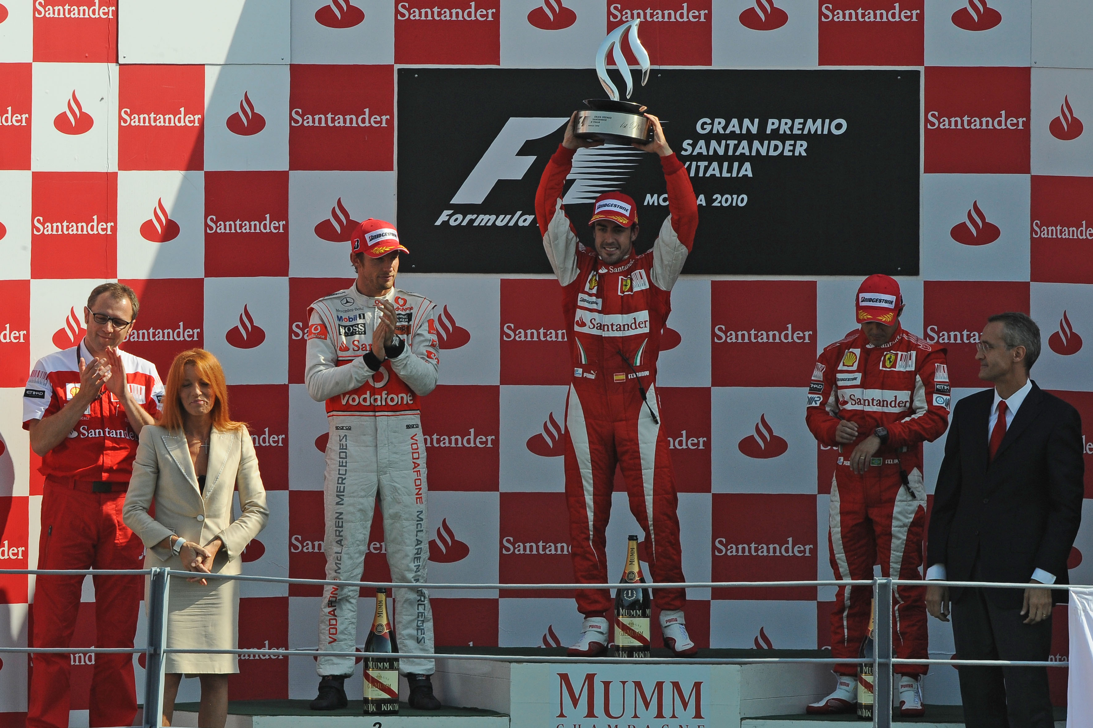2010 Italian grand prix podium